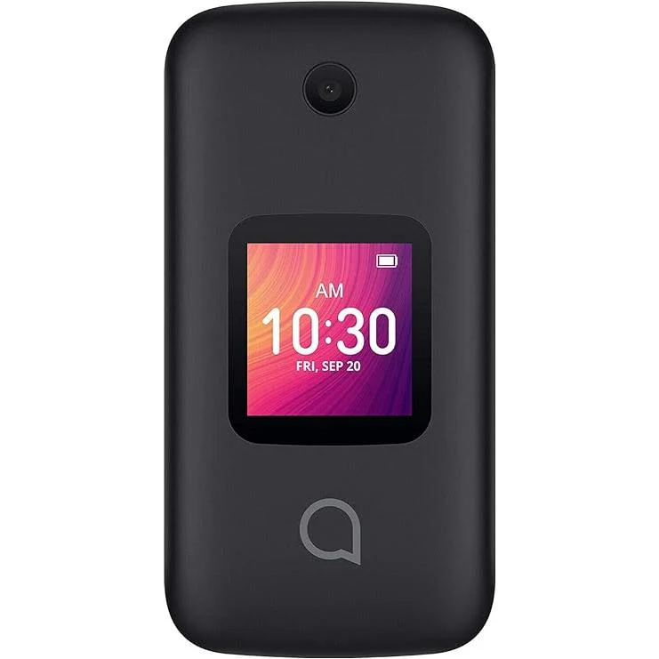 New Alcatel Go Flip 3 Black 4GB 4052w (GSM Unlocked) Flip Phonewhat